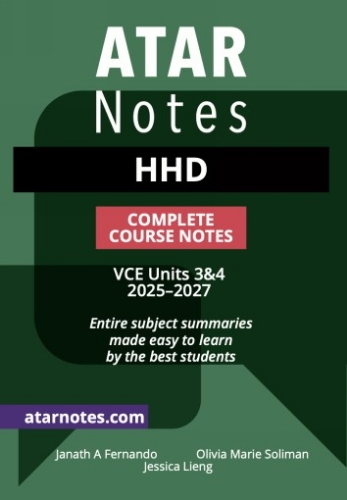 ATAR Notes: VCE HHD 3&4 (2025-2027)